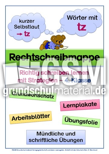 Wörter mit tz, kurzer Vokal, Kl. 4.pdf